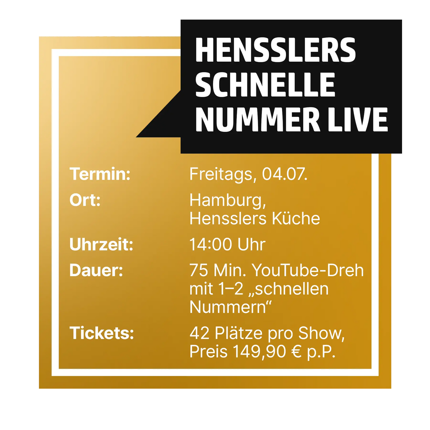 Hensslers Schnelle Nummer Live Sonstige HENSSLERS