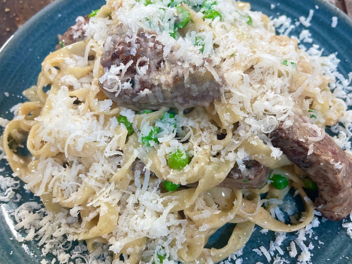 Tagliatelle mit Rinderfiletspitzen