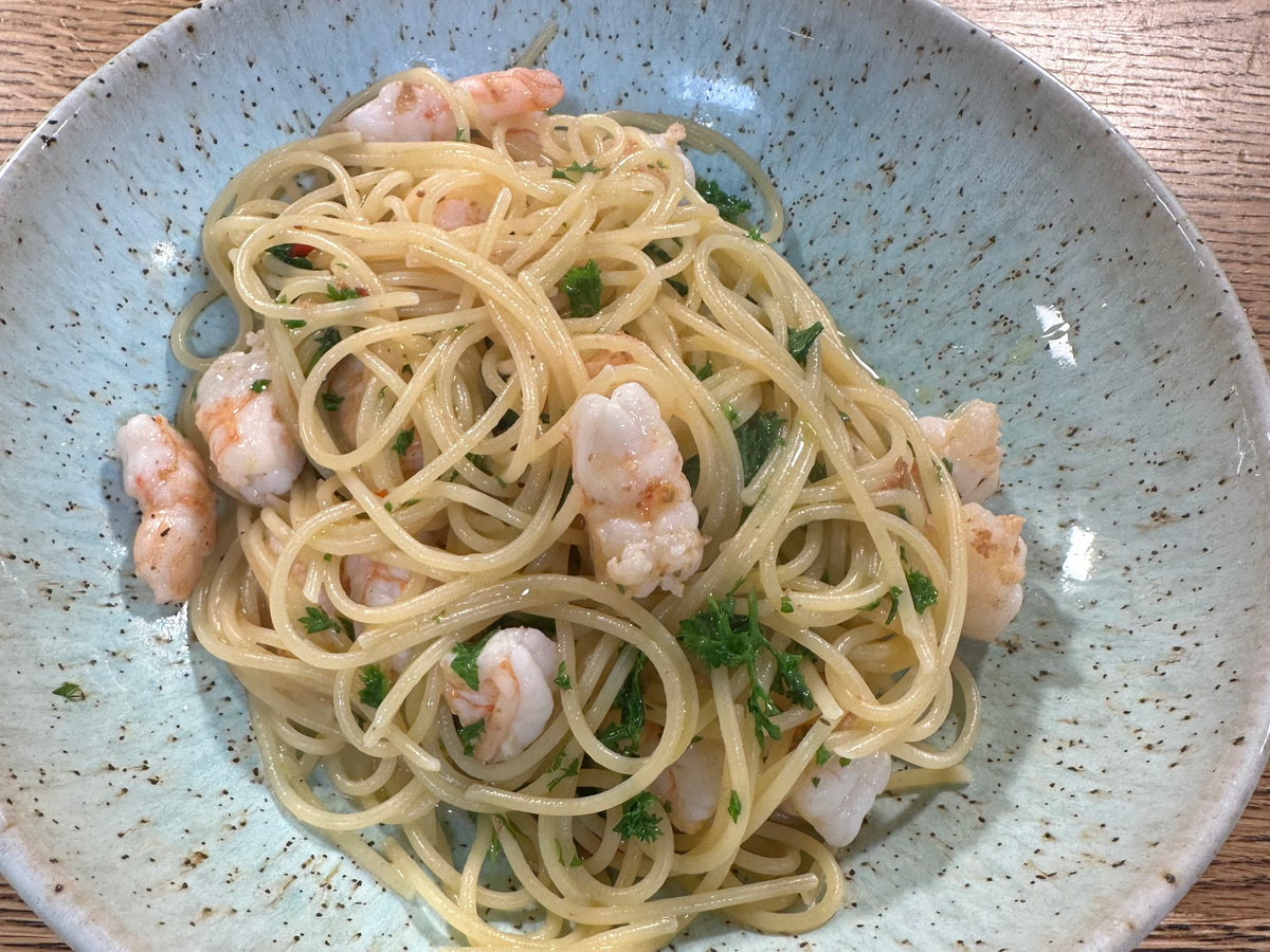 Spaghetti mit Zitrone und Garnele
