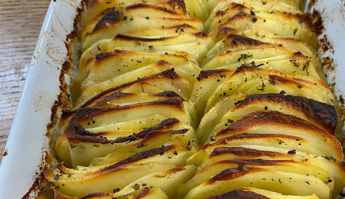 Leckere Kartoffelscheiben aus dem Ofen