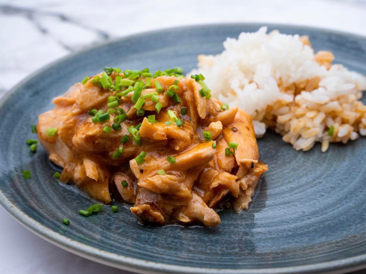 Pulled Lachs aus dem Ofen