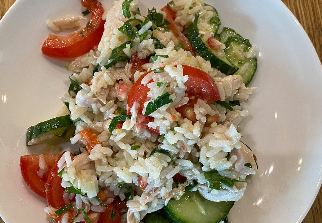 Reissalat mit Hühnchen vom Henssler