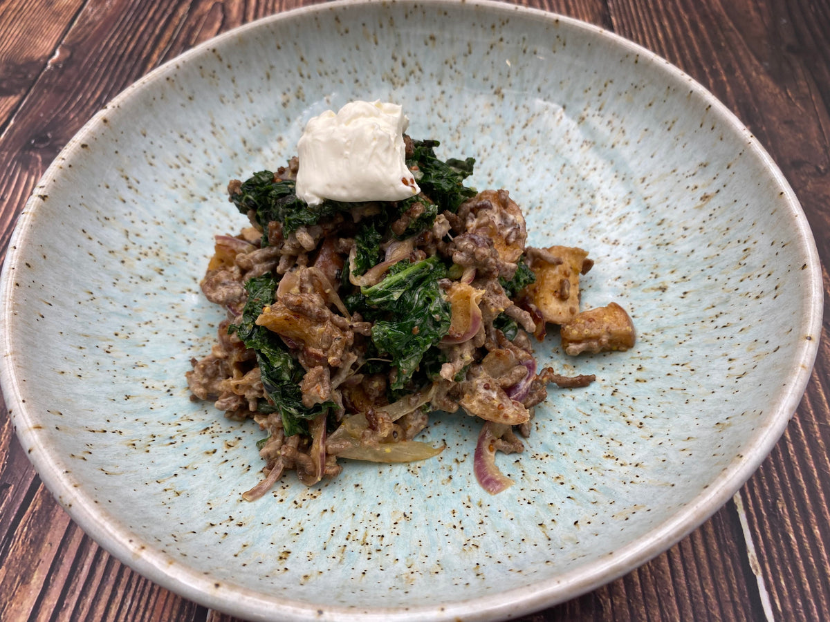 Bayerische Grünkohlpfanne