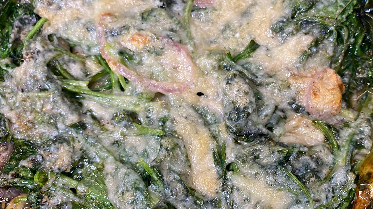 5 + 15 Gratinierte Spinat