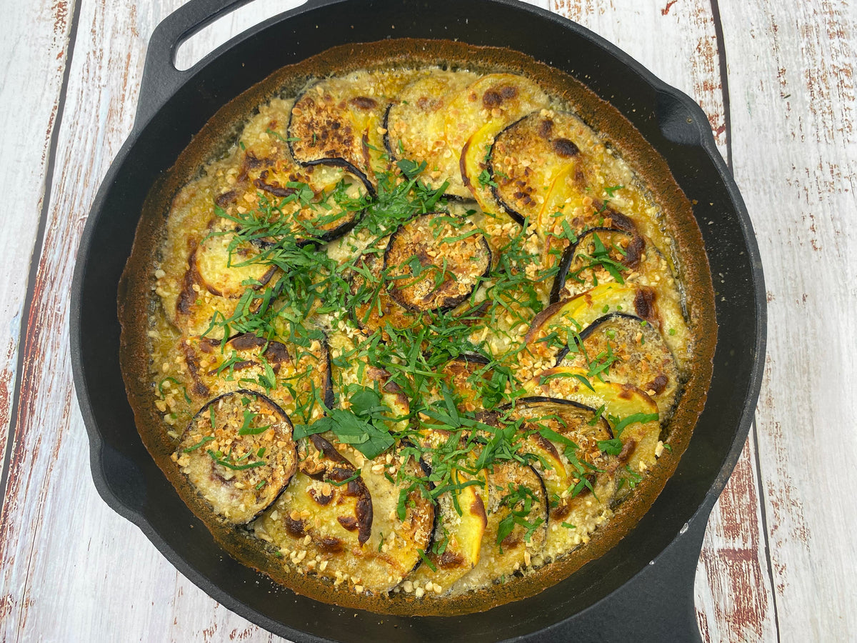 Auberginen-Kartoffelgratin