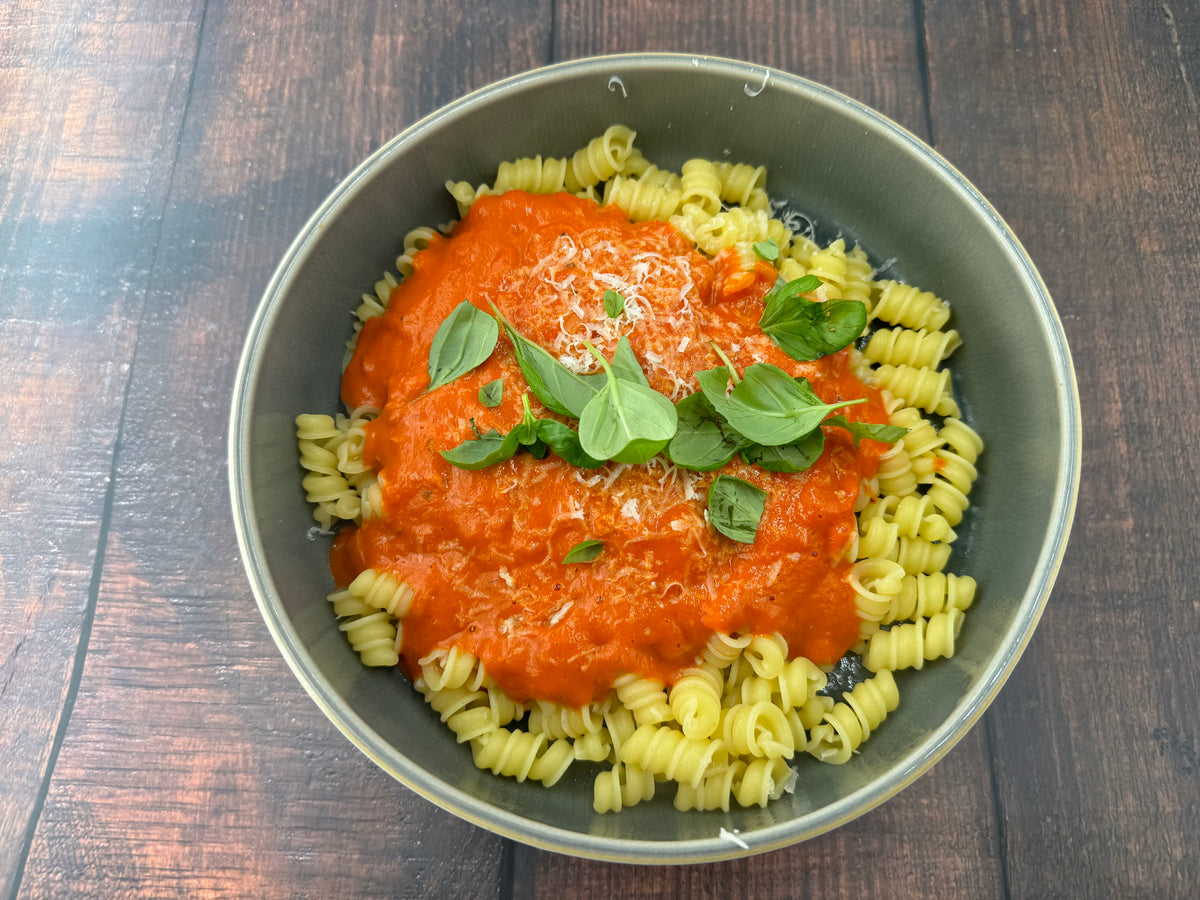 Pasta mit der schnellsten Tomatensauce der Welt