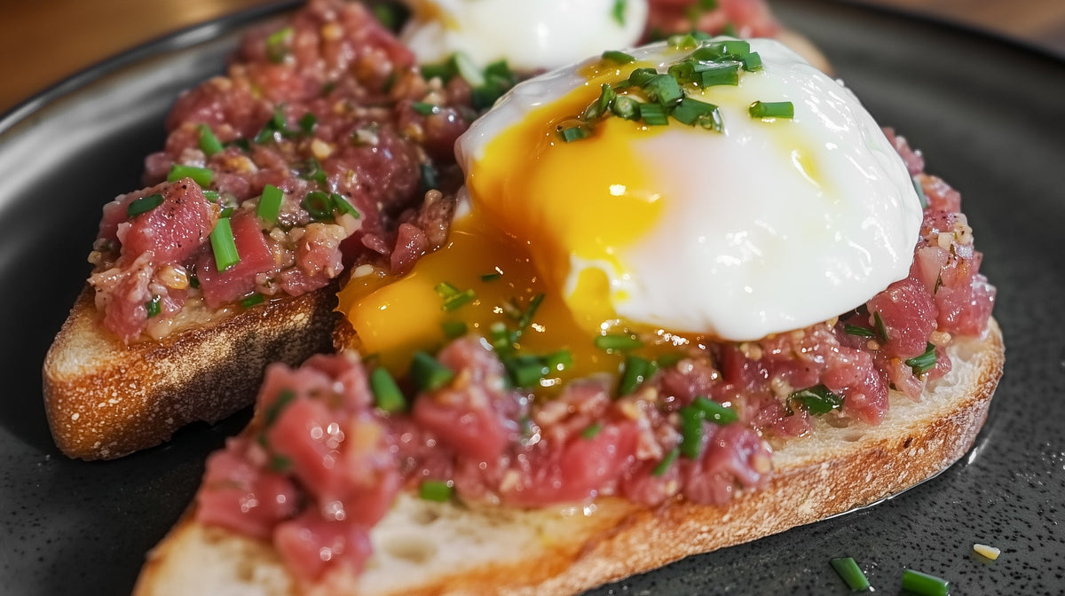 Steak Tatar mit pochiertem Ei