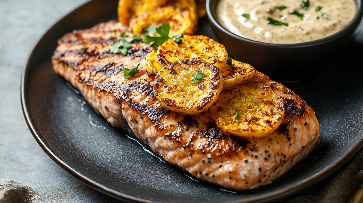 Gegrilltes Lachsfilet "Barbecue" 