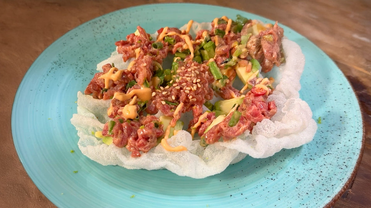 Knuspriges Beef Tatar
