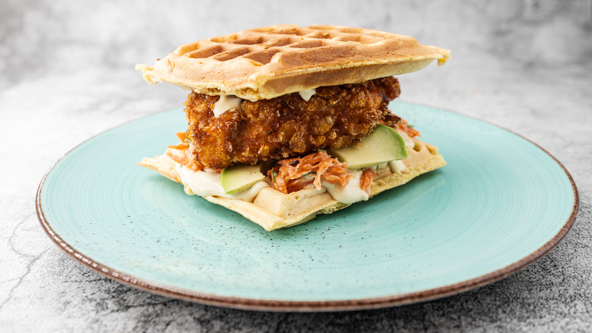 Spicy Chicken Waffle Sandwich