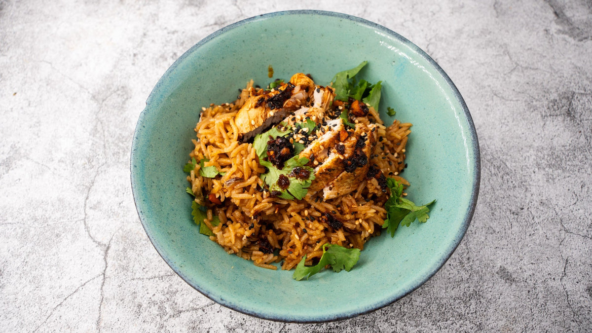 One-Pot-Reis mit Hähnchen und Soja
