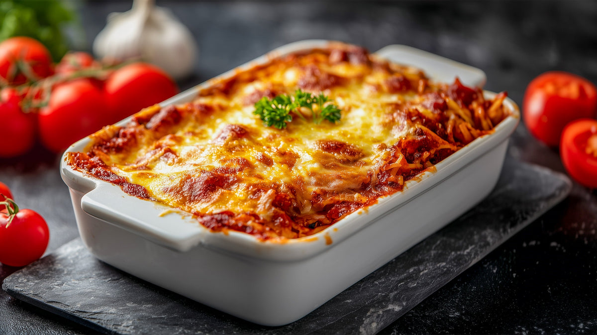Gebackene Spaghetti aus dem Ofen