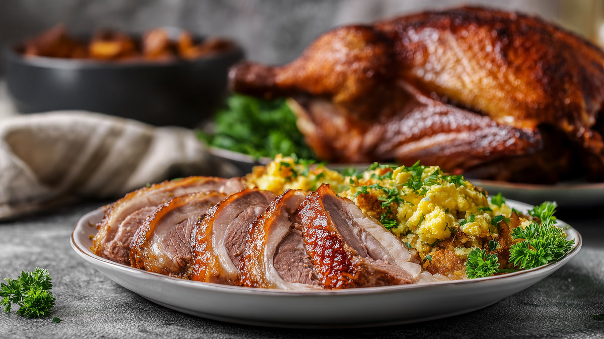 Knusprige Ente mit Semmelknödel-Füllung