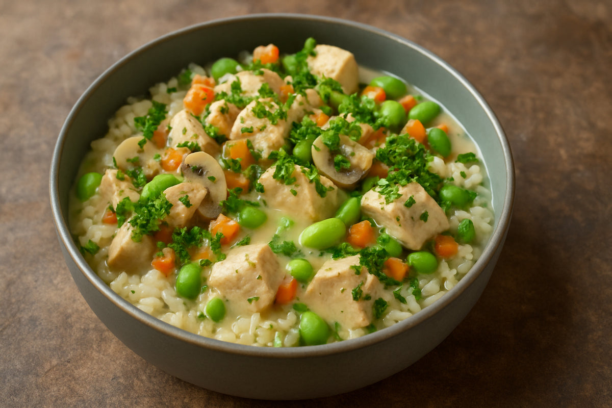 Schnelles Hühnerfrikassee