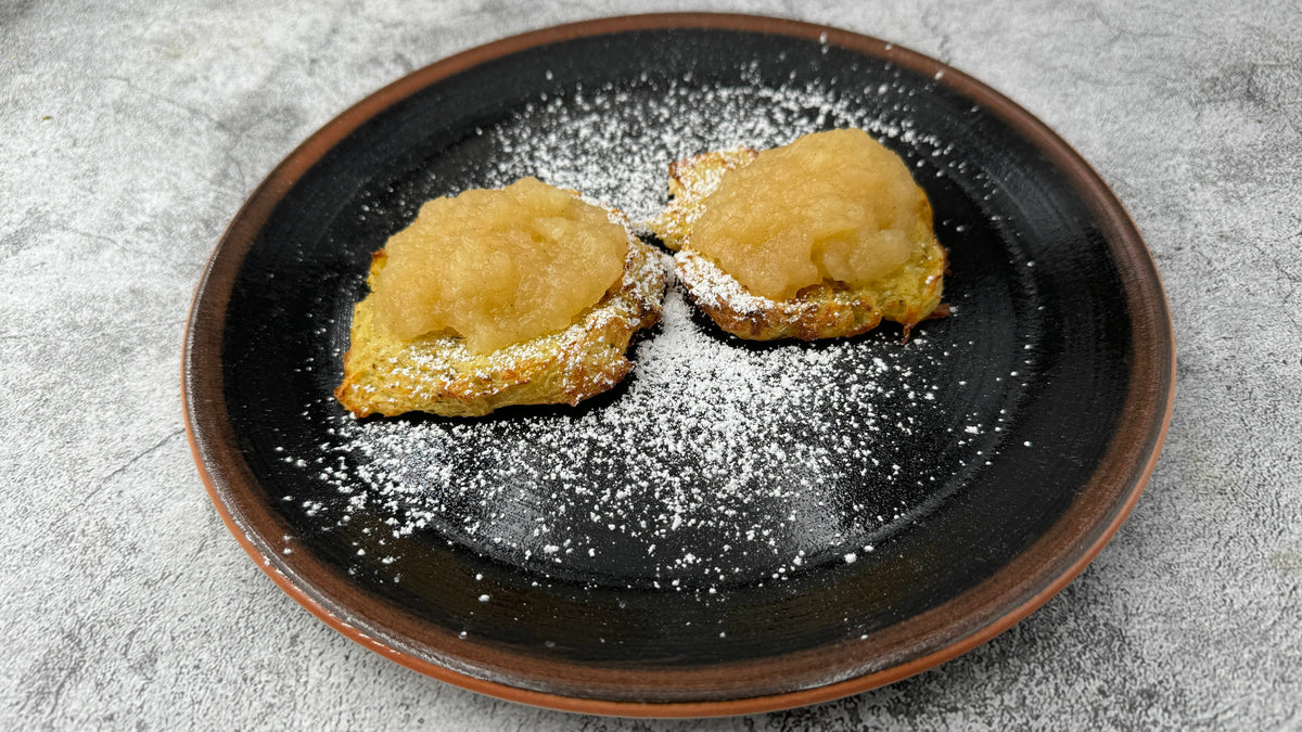 Kartoffelrösti mit Apfelmus aus dem Airfryer