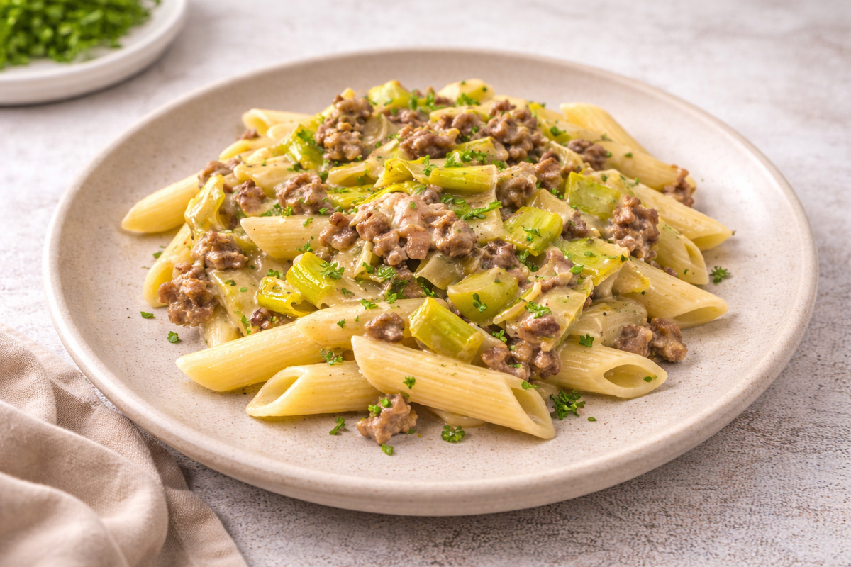 Hack-Lauch-Pasta