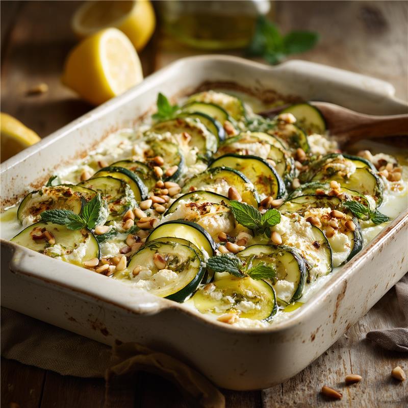 Zucchini-Ziegenkäse-Auflauf