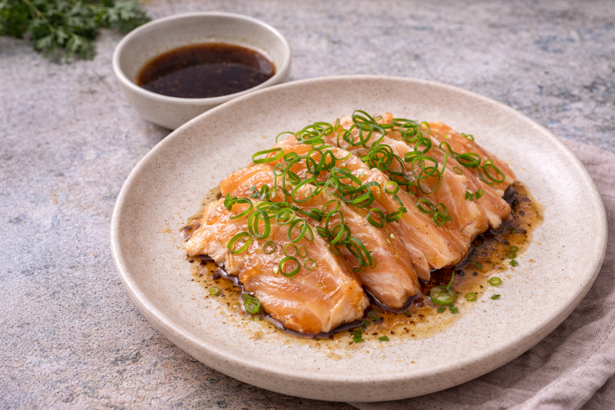 Lachs vom heißen Stein