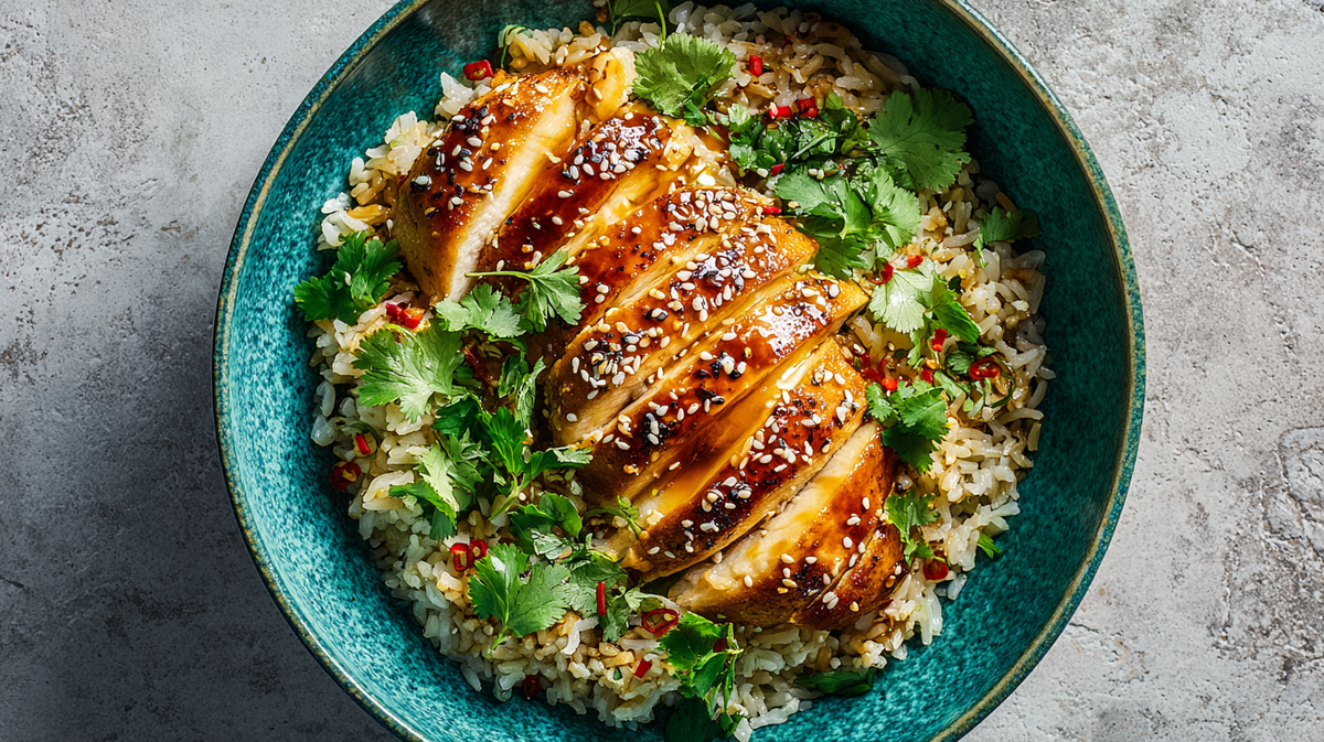 One-Pot-Reis mit Hähnchen und Soja