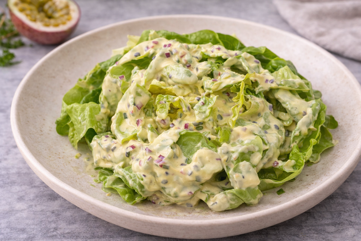 Kopfsalat mit Passionsfrucht-Dressing