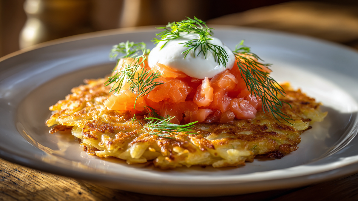 Kartoffelrösti mit Lachstatar
