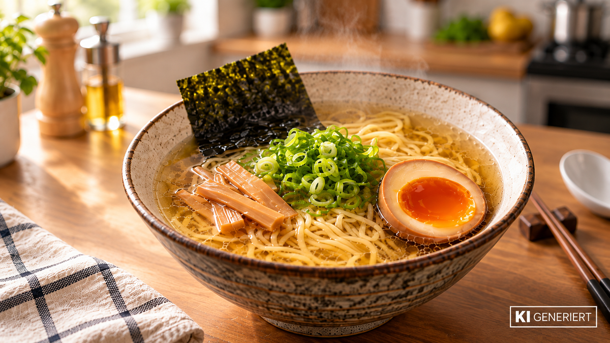 Ramen selber machen: Brühe, Ei & Shio-Rezept