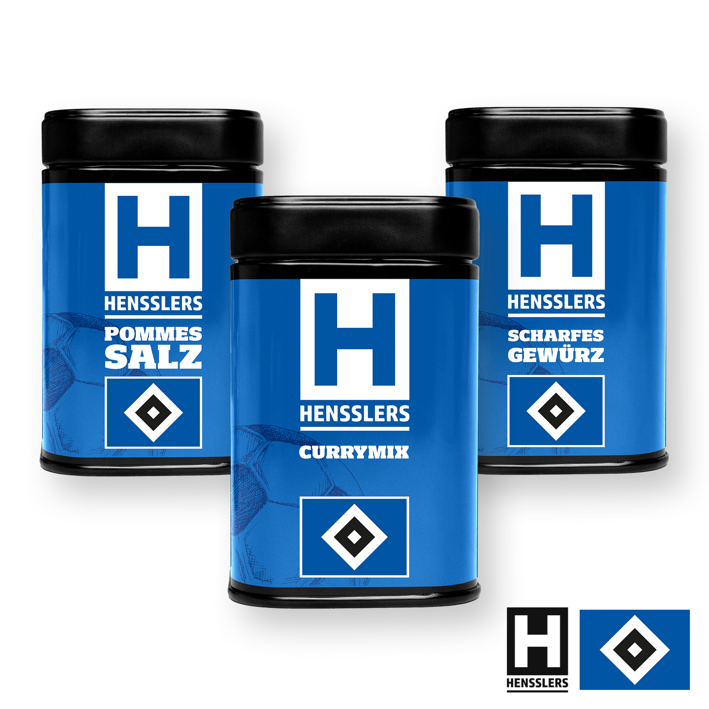 HENSSLERS Stadion-Currywurst Set HSV-Edition