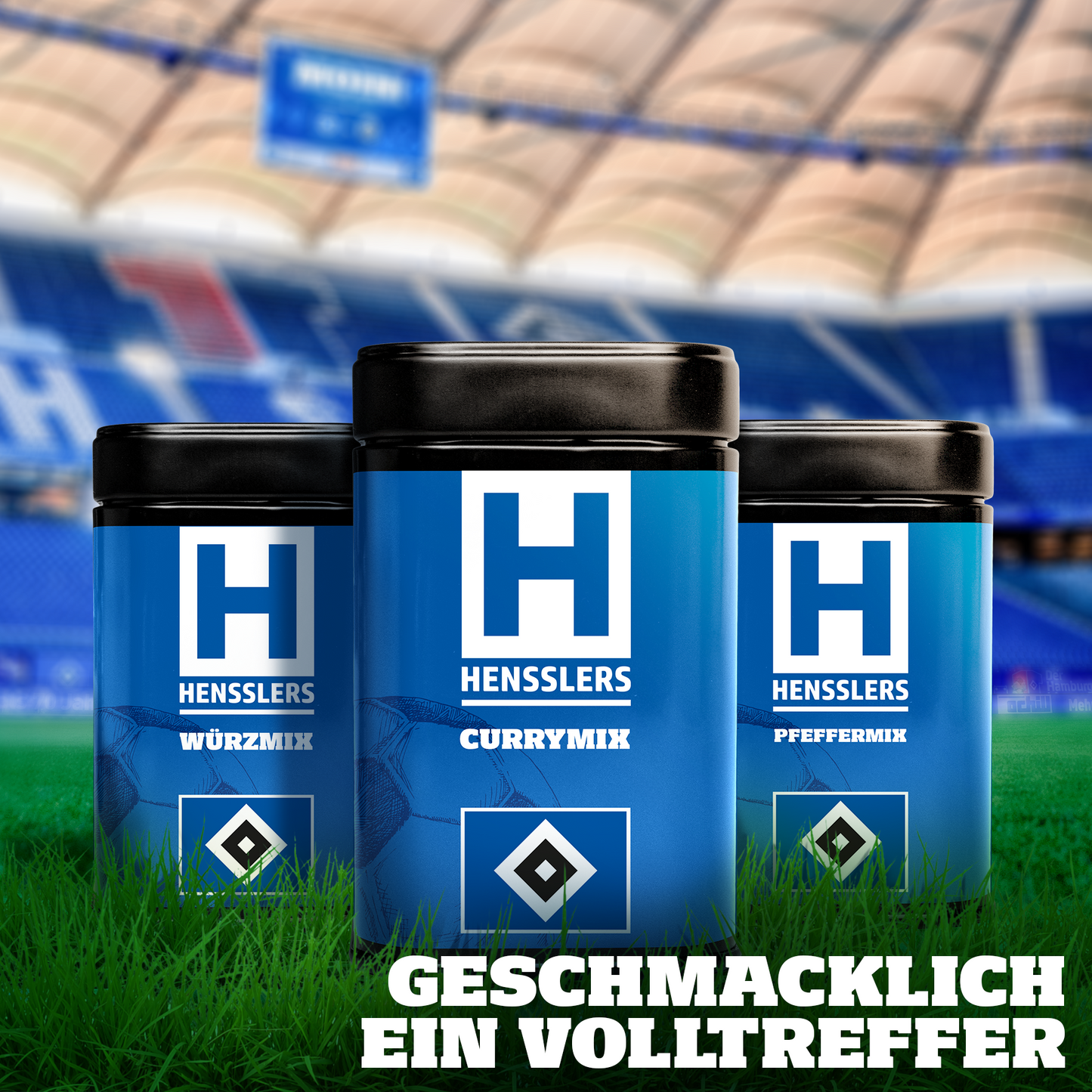 HENSSLERS Stadion-Currywurst Set HSV-Edition