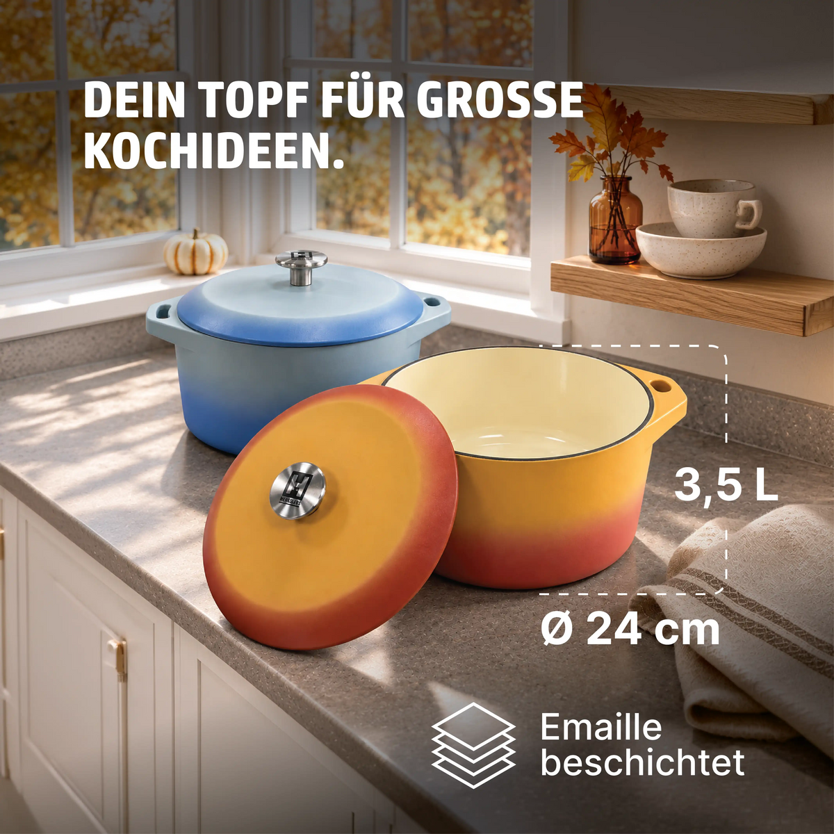 HENSSLERS Gusseiserner Bräter 24cm Küchenzubehör HENSSLERS