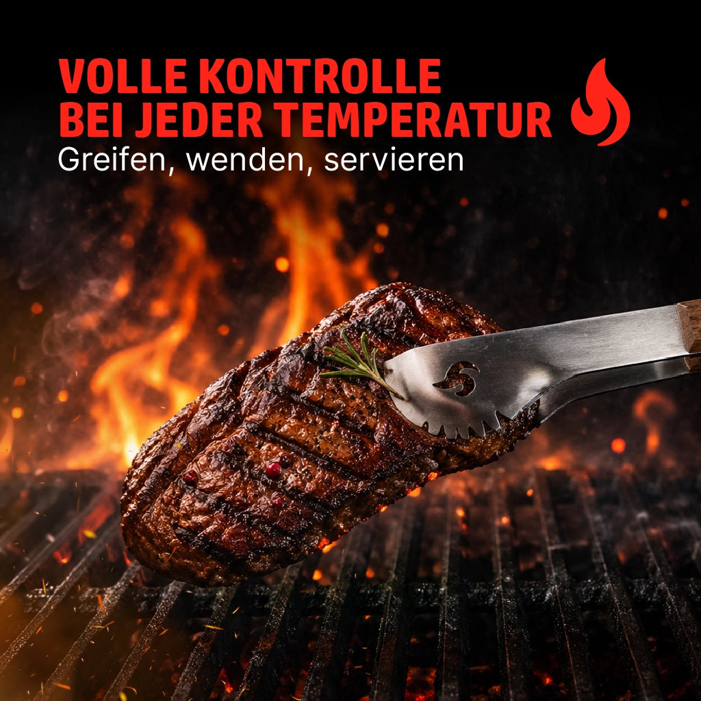 HENSSLERS Grillbesteck 4 Teilig Küchenzubehör Hensslers