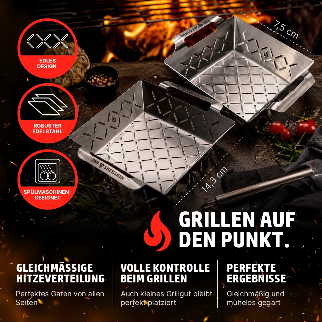 HENSSLERS Grillschale Set Küchenzubehör HENSSLERS