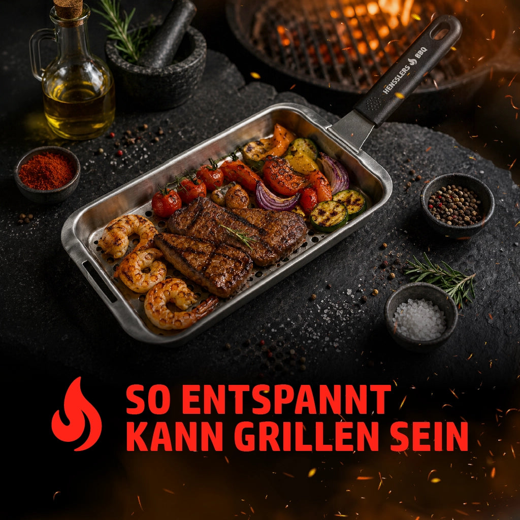 HENSSLERS Grillkorb Set Küchenzubehör HENSSLERS