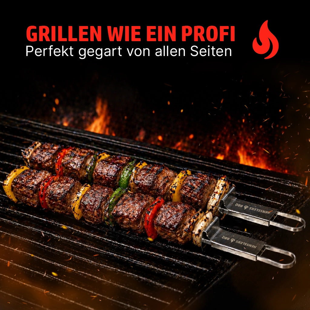HENSSLERS Grillspieß Set Küchenzubehör HENSSLERS