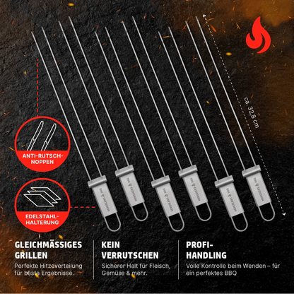 HENSSLERS Grillspieß Set Küchenzubehör HENSSLERS