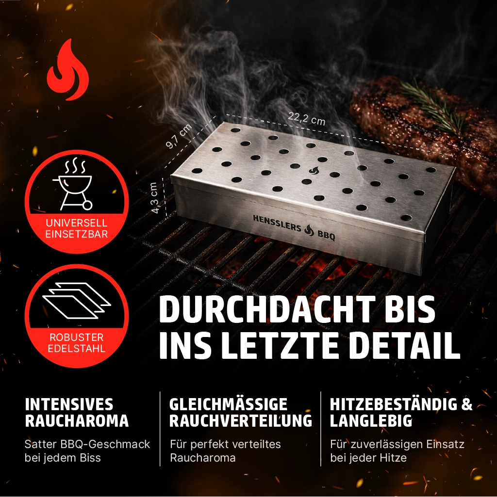 HENSSLERS Räucherbox Küchenzubehör HENSSLERS