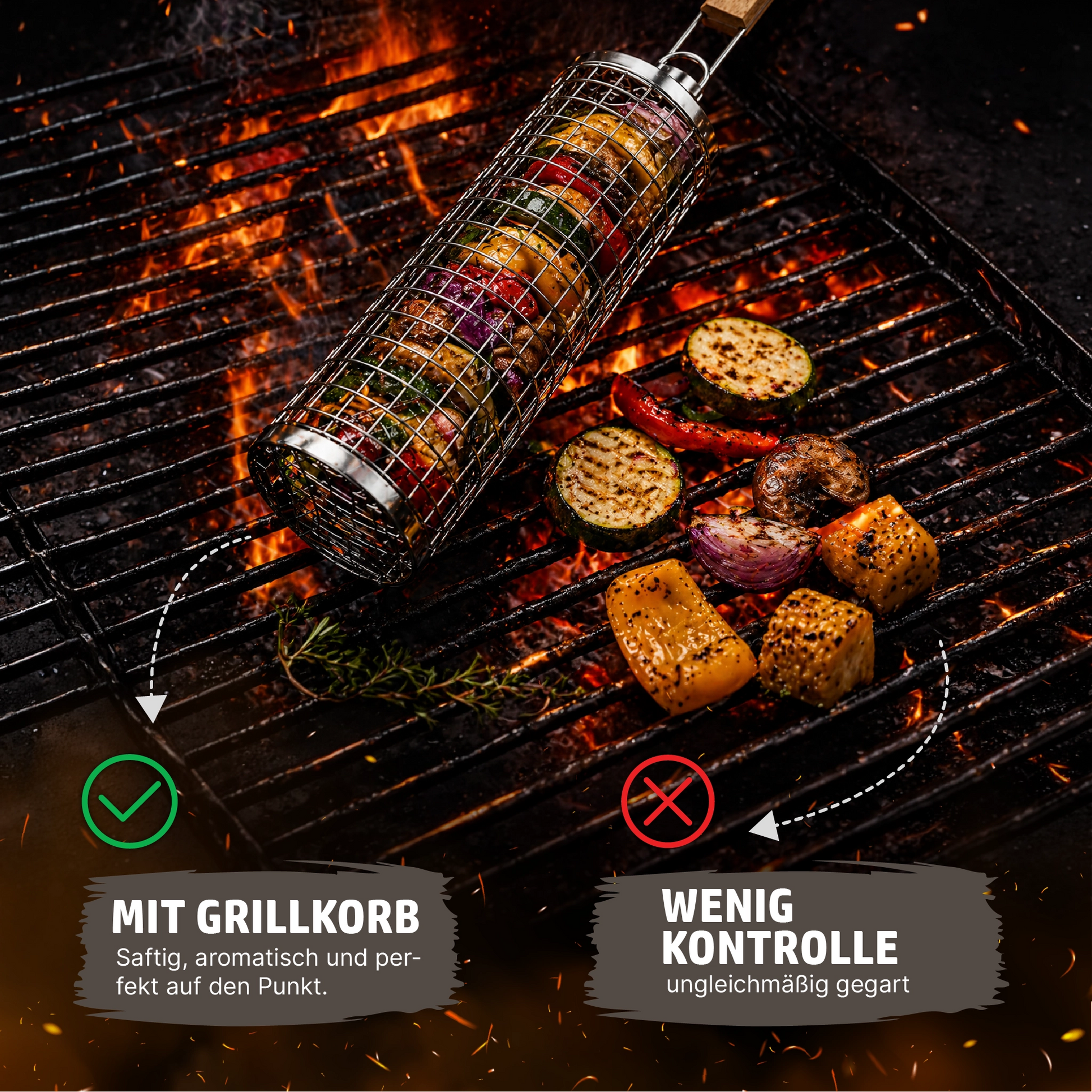 HENSSLERS Rollgrillkorb Küchenzubehör HENSSLERS
