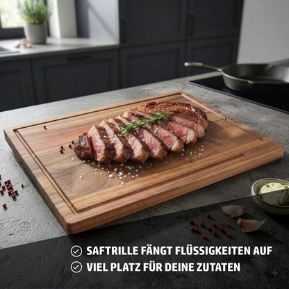 HENSSLERS Scheidebrett Akazienholz 3er Set