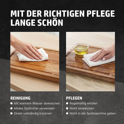 HENSSLERS Scheidebrett Akazienholz 3er Set