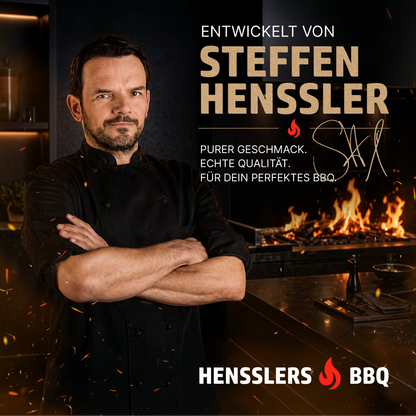 HENSSLERS Grill- / Servierpfanne mit Holzbrett Küchenzubehör Hensslers