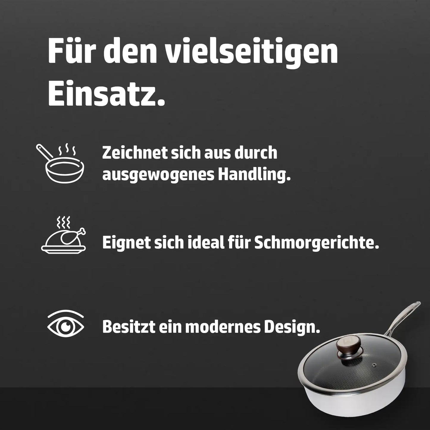 Hensslers Sautépfanne 26cm mit Deckel online kaufen