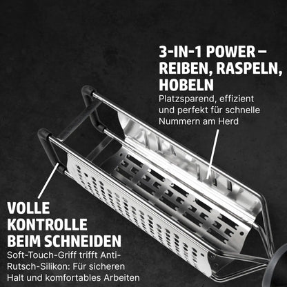HENSSLERS 3-in-1 Reibe Küchenzubehör HENSSLERS