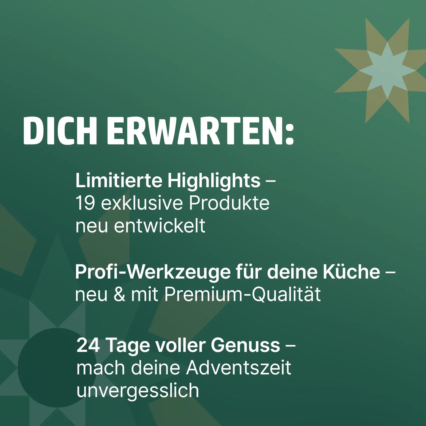 HENSSLERS Premium Adventskalender Saisonal Hensslers