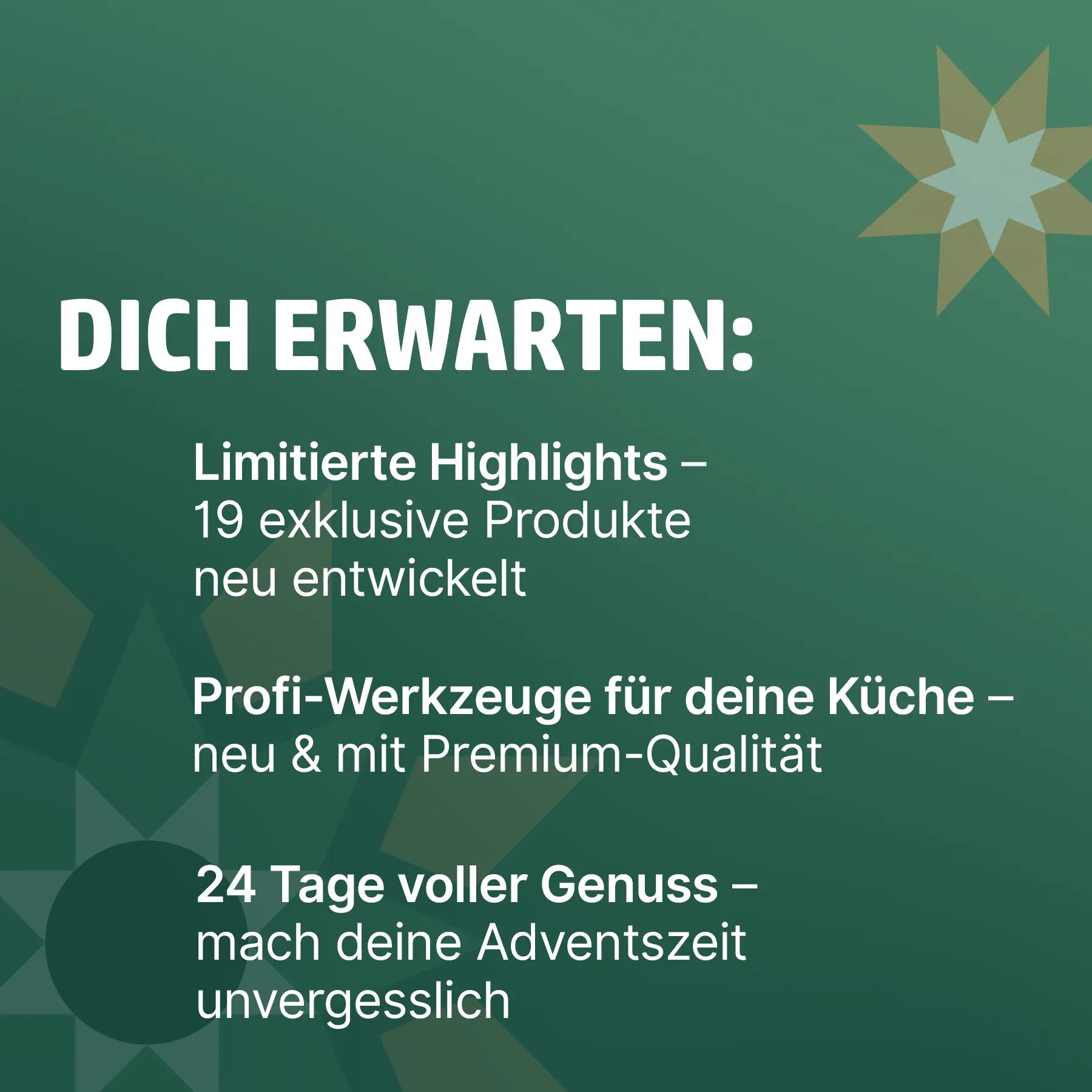 HENSSLERS Premium Adventskalender Saisonal Hensslers