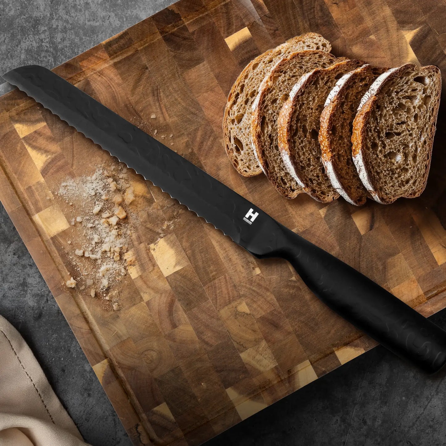 Hensslers Black Blade - Brotmesser Messer Hensslers