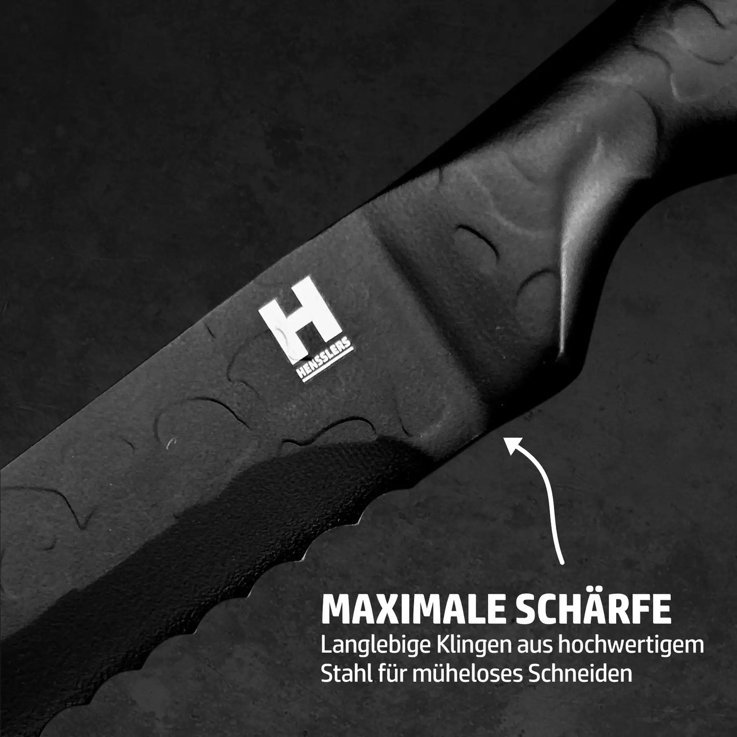 Hensslers Black Blade - Brotmesser Messer Hensslers