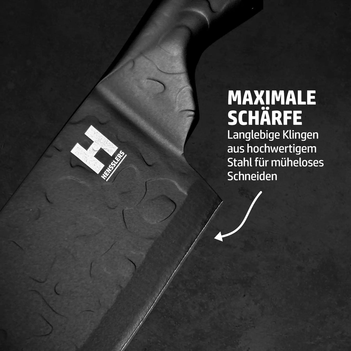 Hensslers Black Blade - Santokumesser Messer Hensslers