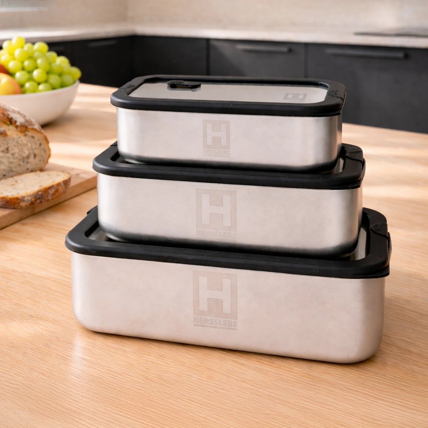 HENSSLERS Brotdosen 3er-Set Küchenzubehör HENSSLERS