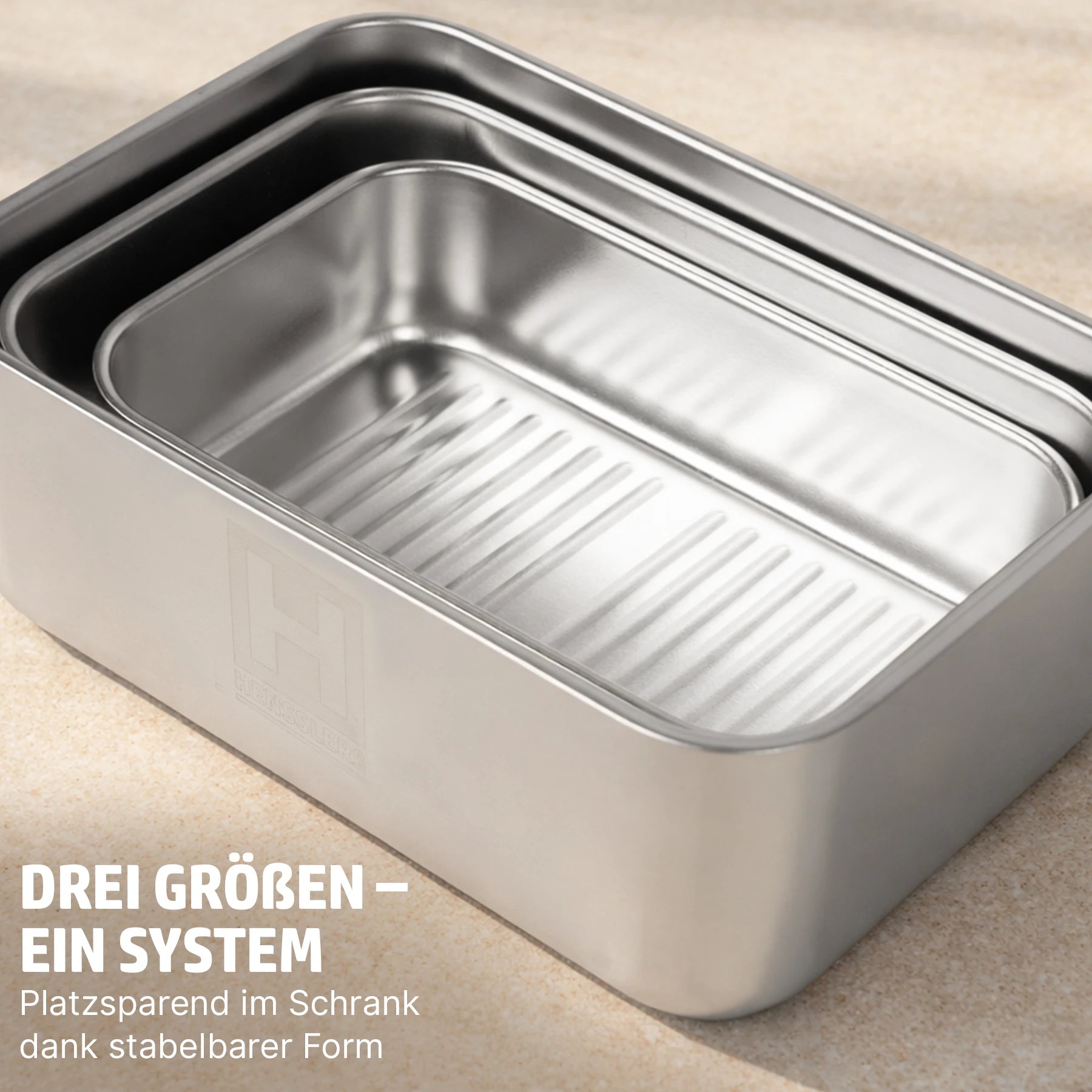 HENSSLERS Brotdosen 3er-Set Küchenzubehör HENSSLERS