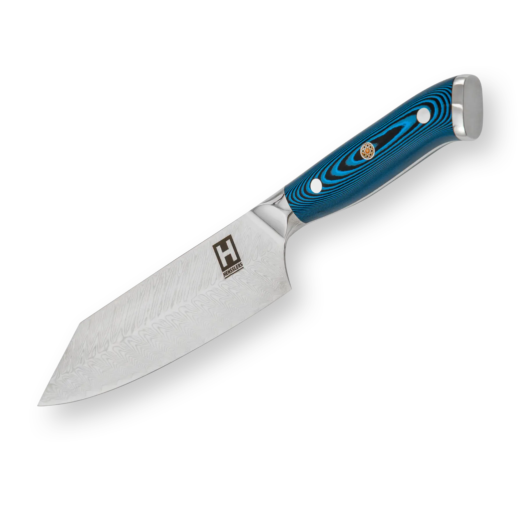 Hensslers Damast Bunka Messer - Blue Edition Messer Hensslers