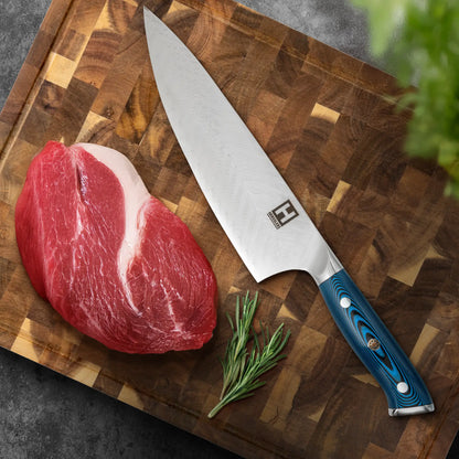 HENSSLERS Damast Kochmesser Messer Hensslers